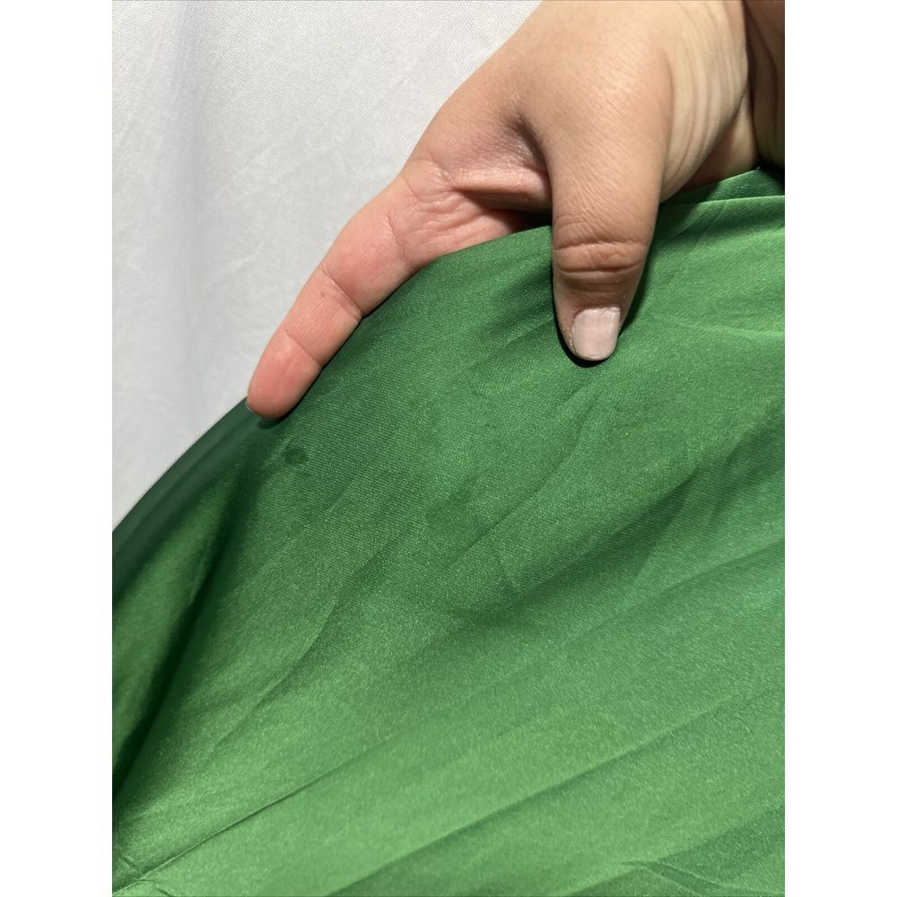 NWD $398 Mac Duggal [ 14 ] Pleated One‎ Shoulder Chiffon Gown Green #G1782 - Picture 15 of 16